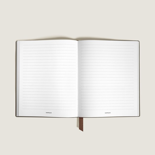 Large Notebook in Ostrich-Embossed Leather, Lined Pages - 2