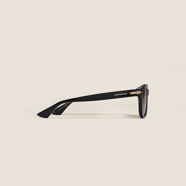 Round Sunglasses with Acetate Black Frame - 2
