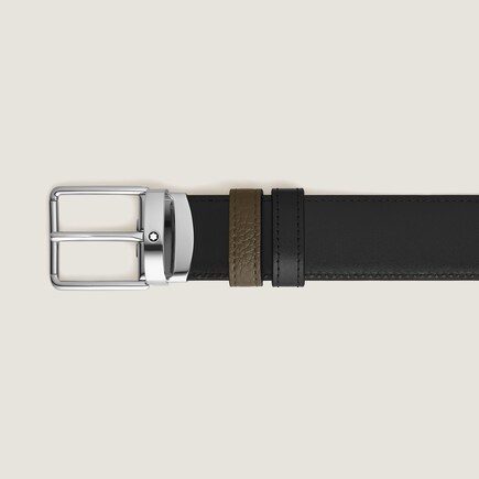 Everyday Buckle Khaki/Black 35 mm Reversible Leather Belt