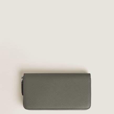 Portefeuille 12cc avec zip circulaire Sartorial