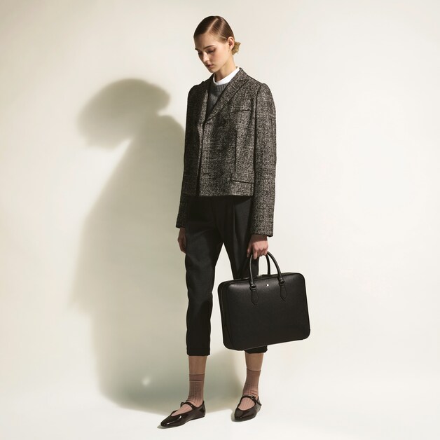 Medium Briefcase in Sartorial Leather - 5