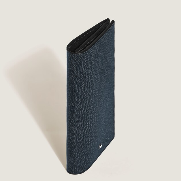 Portefeuille Long 14cc Zippé en Cuir Sartorial - 4