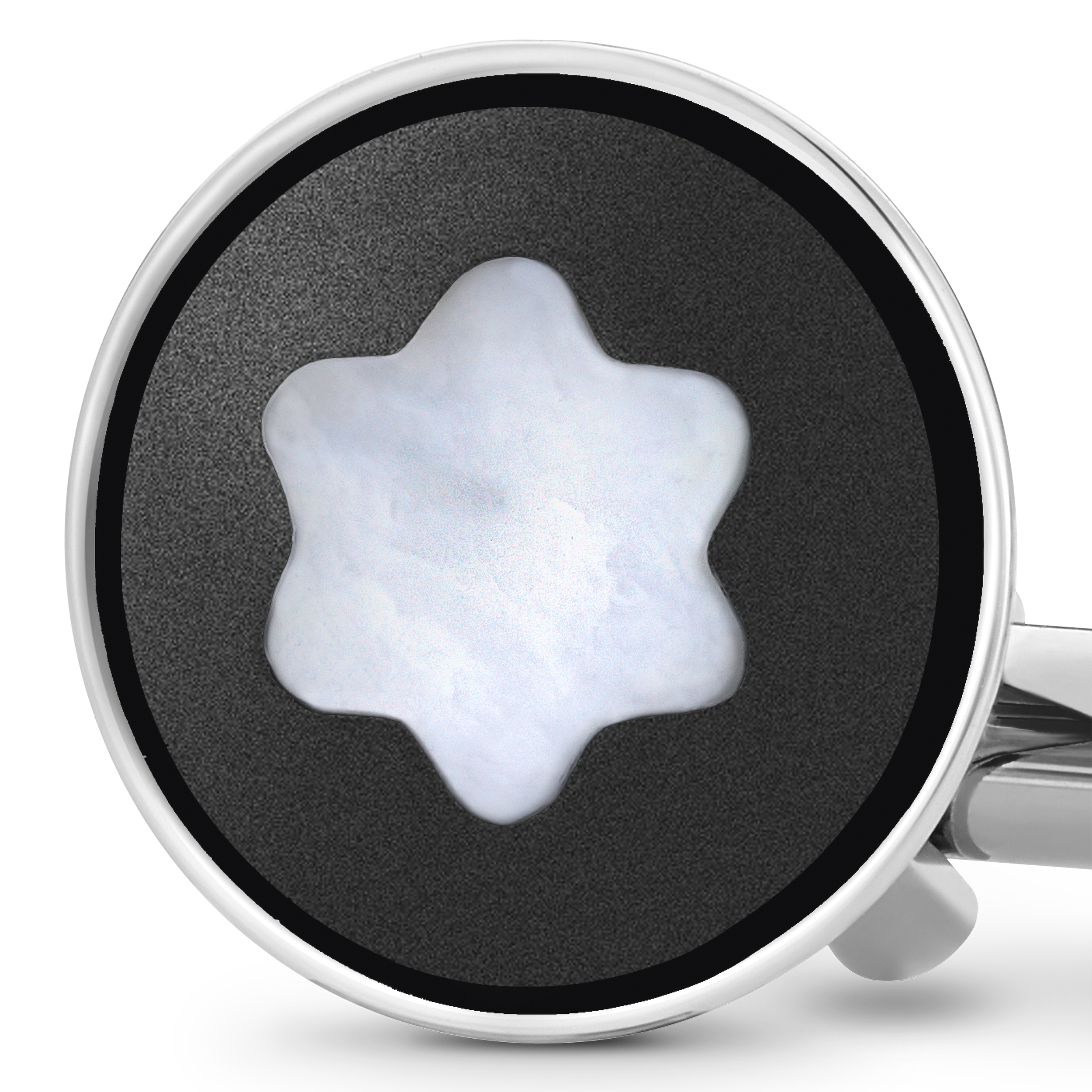 Cufflinks with Mother-of-Pearl Snowcap Emblem
