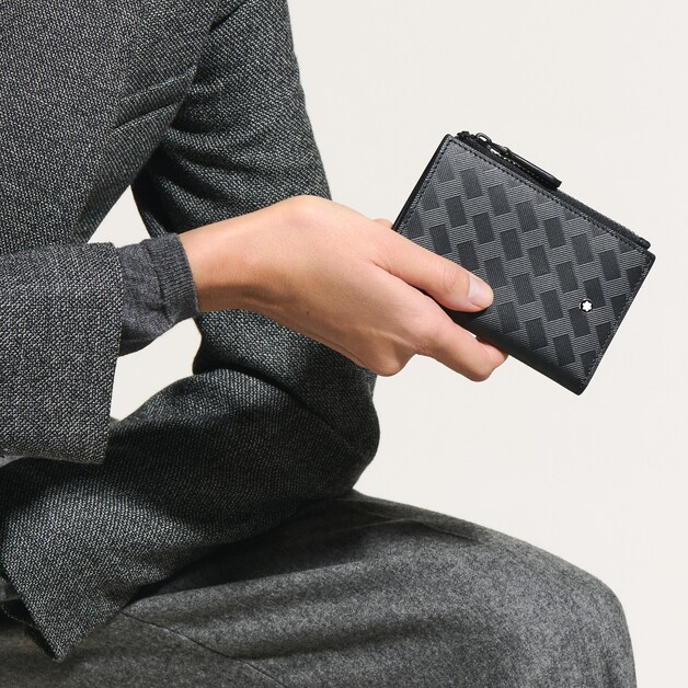 Mini Vertical Wallet 6cc in Extreme Leather - 4