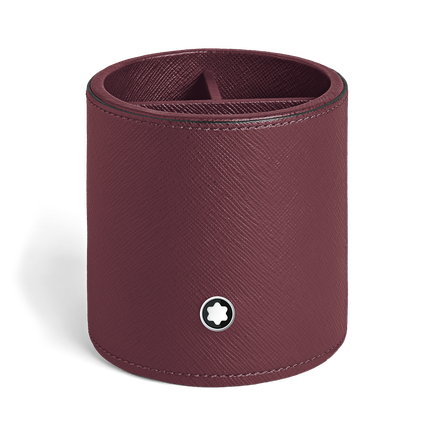 Pen Holder, Saffiano Leather, Cassis