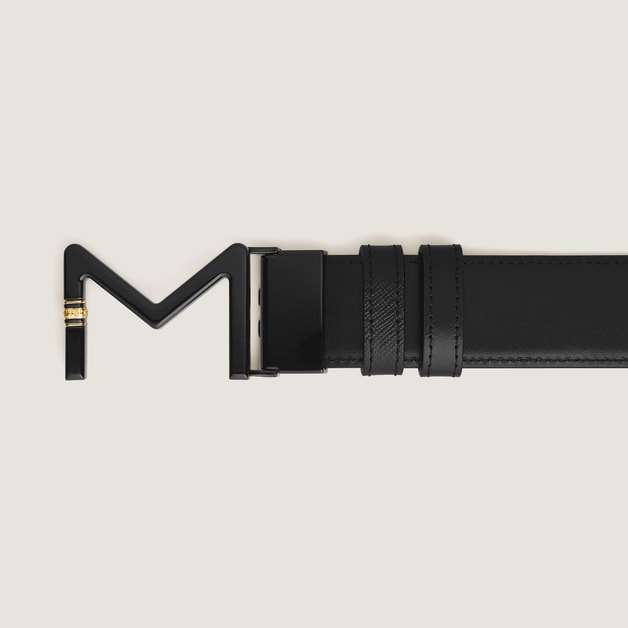 Meisterstück Buckle Black/Black 35 mm Reversible Leather Belt - 3