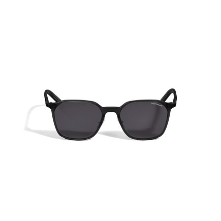 Oval Sunglasses with Acetate Black Frame