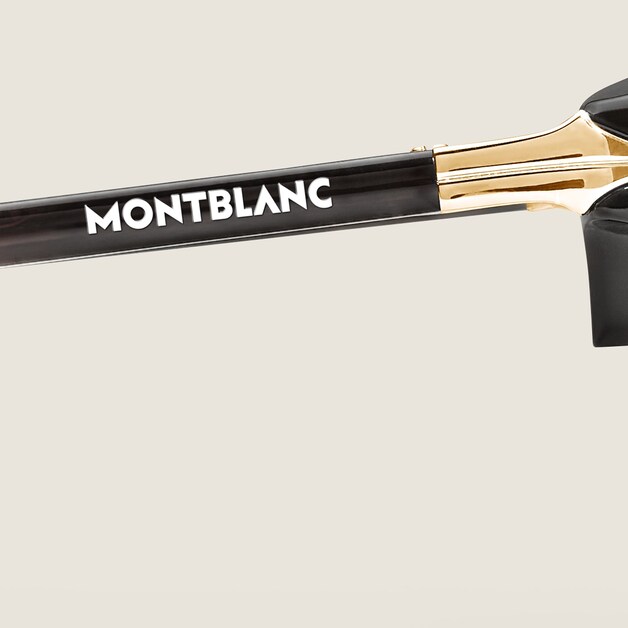 Quadratische Sonnenbrille mit goldfarbener Metallfassung - 3