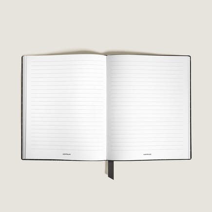 Large Notebook in Croco-Embossed Leather, Lined Pages