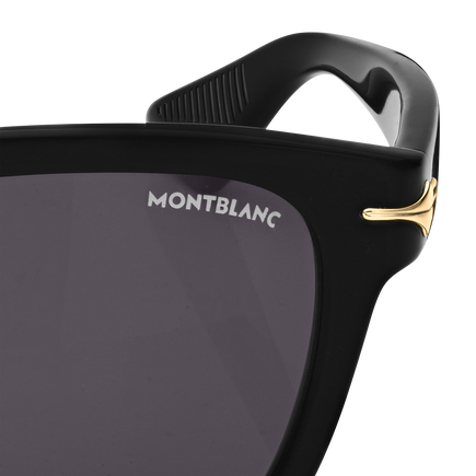 Squared Sunglasses with Black Colored Acetate Frame (S)