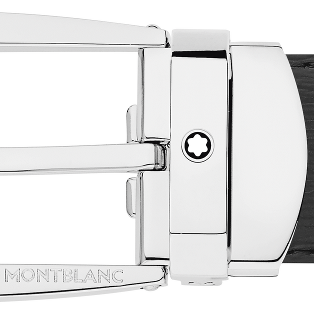 Cinturón de piel negra de 30 mm - 4