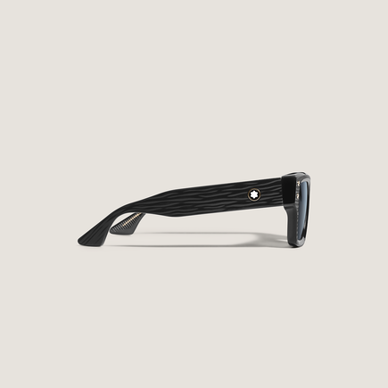 Rectangular Sunglasses with Black Acetate Frame