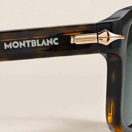 Rectangular Sunglasses with Acetate Havana Frame