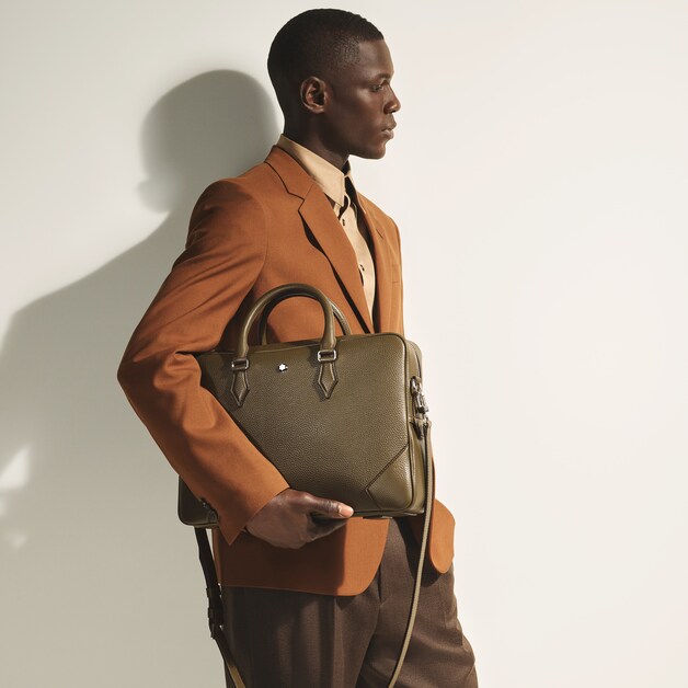 Medium Briefcase in Grain Leather - 2