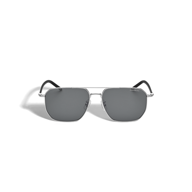 Squared Sunglasses with Silver-Coloured Metal Frame - 1
