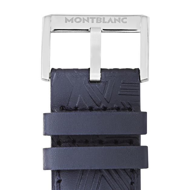 Blue calf strap with grey pin buckle - 2