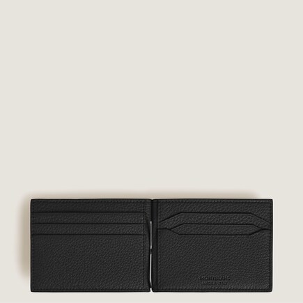 Wallet 6cc with Money Clip in Grain Leather