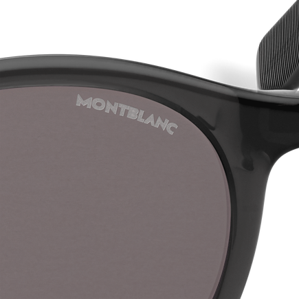 Round Sunglasses with Black injected Acetate Frame 
