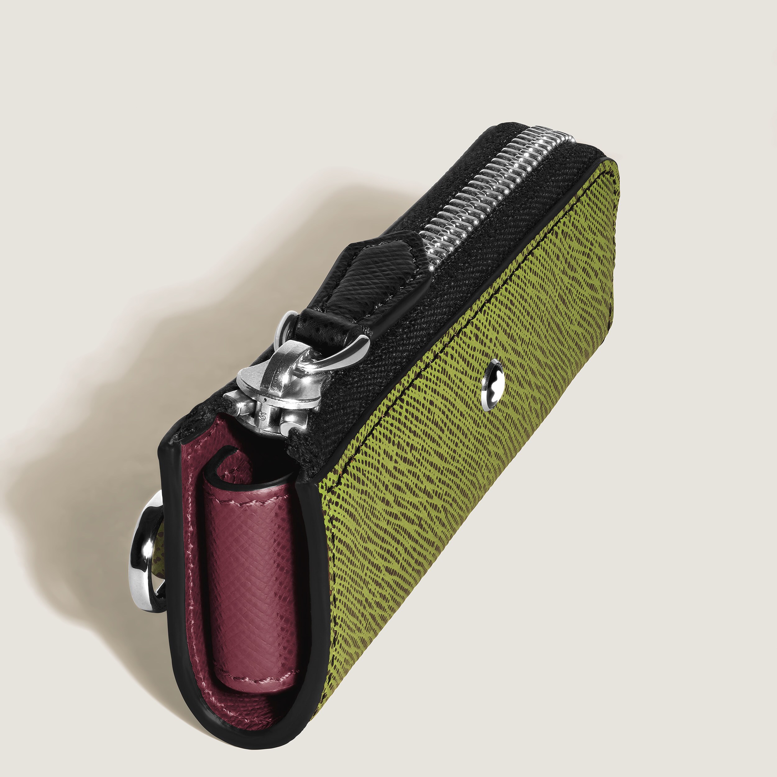 1-Pen Pouch Heritage Rouge Et Noir Baby in Sartorial Leather