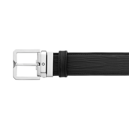 Black 35 mm leather belt