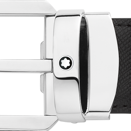 Black/brown 30 mm reversible leather belt
