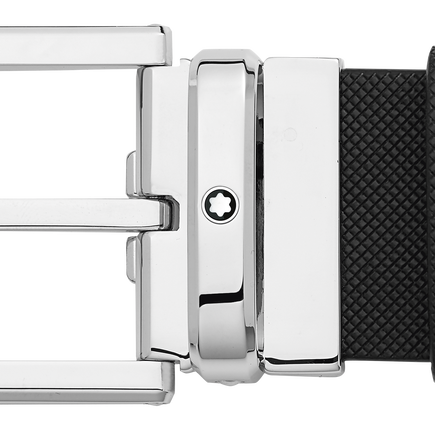 Rectangular 35&nbsp;mm Belt in Textured Leather