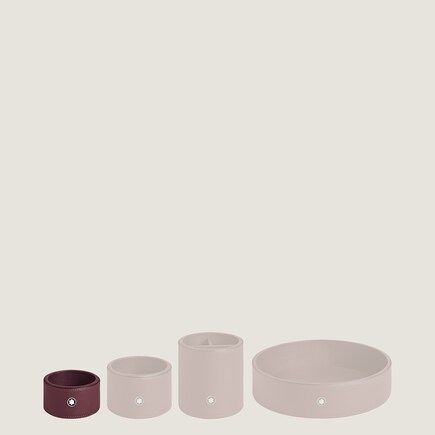 Medium Round Desk Tray in Sartorial Leather
