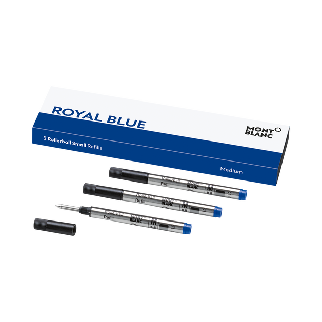 3x Rollerball Small Refills, Royal Blue - 1
