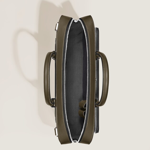 Malet&iacute;n Mediano con Bolsillo de Piel Sartorial - 6