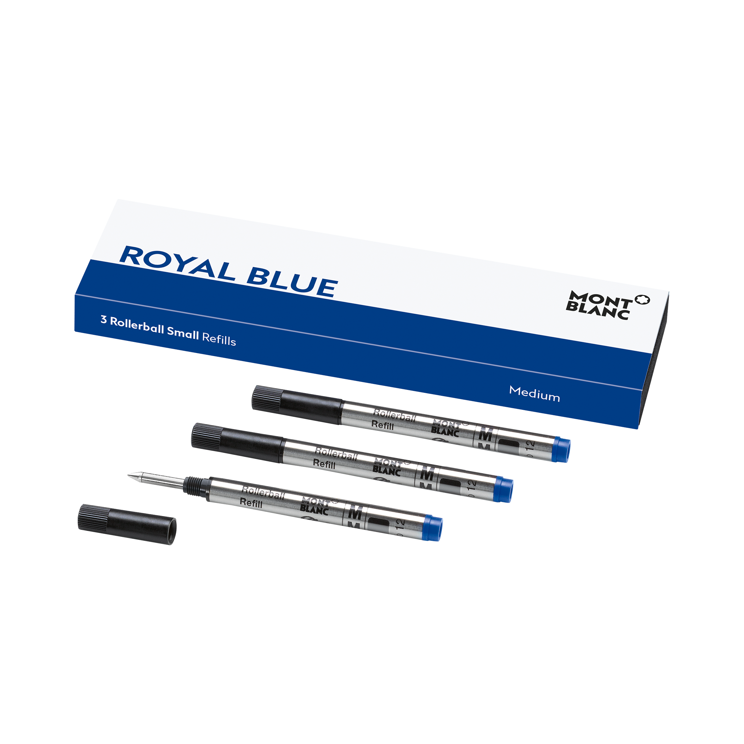 3x Rollerball Small Refills, Royal Blue
