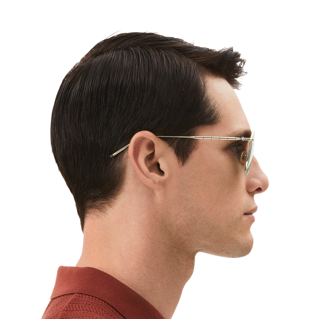 Gafas de sol cuadradas con montura metálica dorada - 7