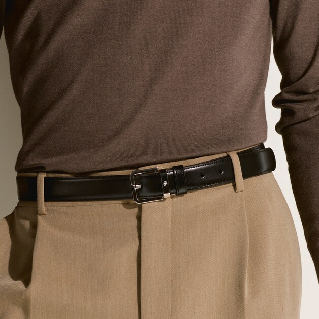 Ceinture réversible de 30 mm en cuir noir/marron - 2