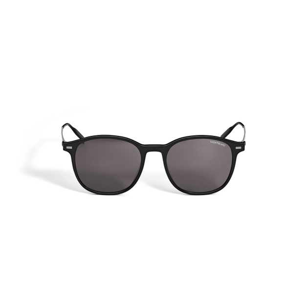 Round Sunglasses with Black Injected Frame - 1