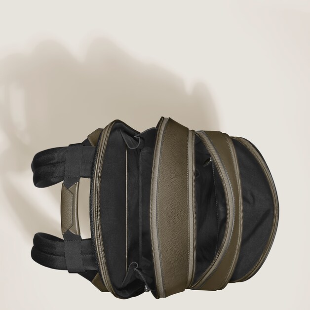 Medium Backpack with 3 Compartments in Sartorial Leather - 6