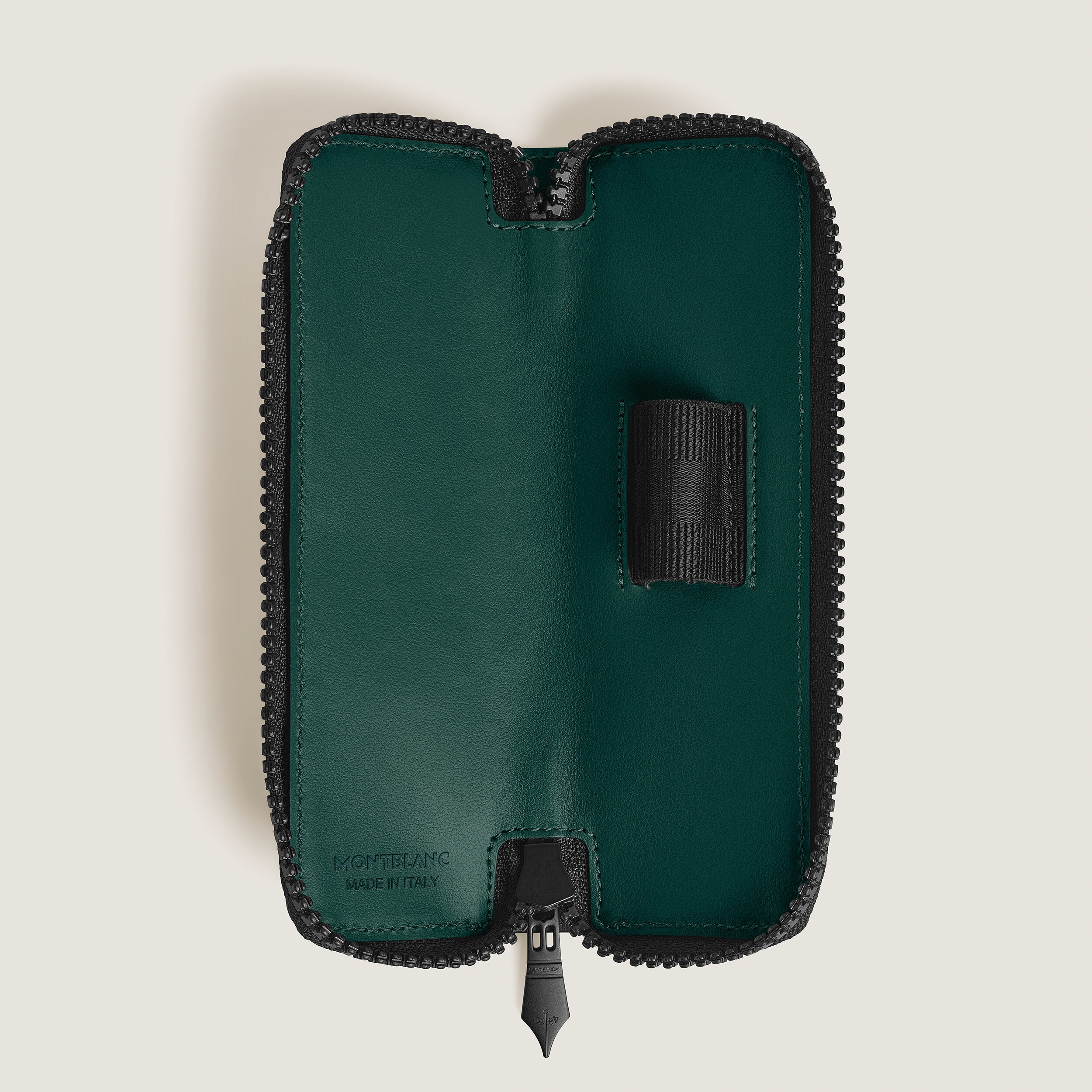 1-Pen Pouch with zip in Extreme Leather