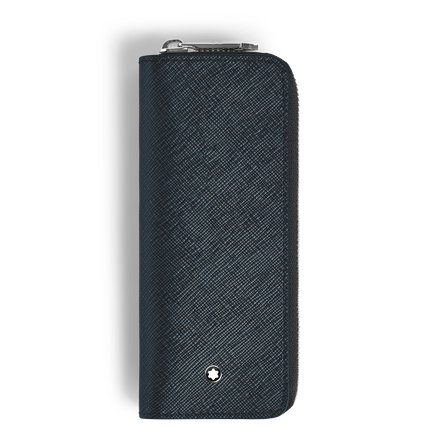 2-Pen Pouch with zip in Sartorial Leather