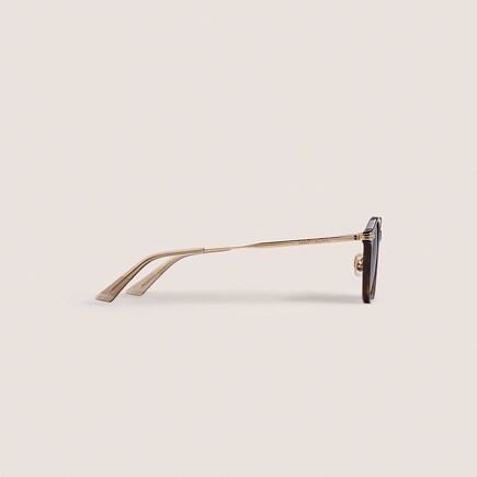 Gafas de Sol Redondas con Montura de Acetato Habana