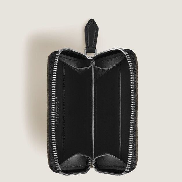 2 卡式迷你拉鏈皮夾，4810 緹花布料 - 4