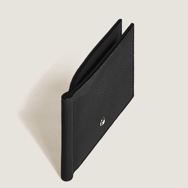 Portafoglio 6 Tasche con Fermasoldi in Pelle con Grana - 3