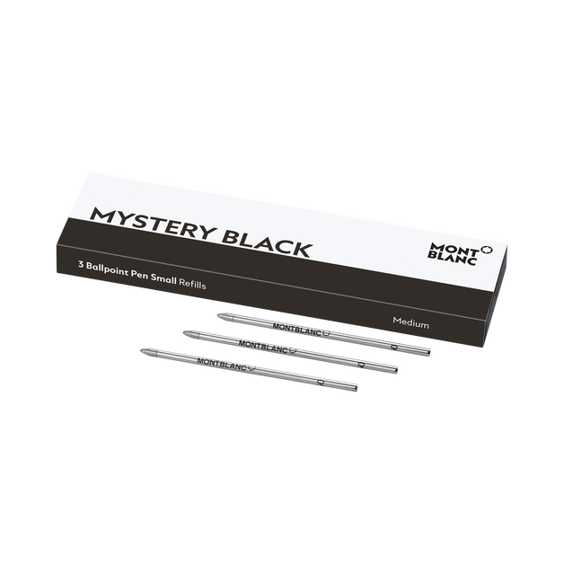 3x Ballpoint Pen Small Refills, Mystery Black - 1
