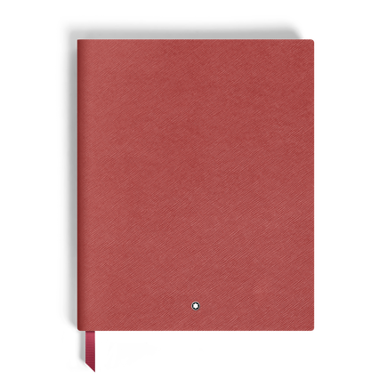 Notebook Large, Saffiano Leather, Red - Lined Pages