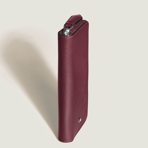 Estuche para 2 Artículos de Escritura con Cremallera de Piel Sartorial - 5