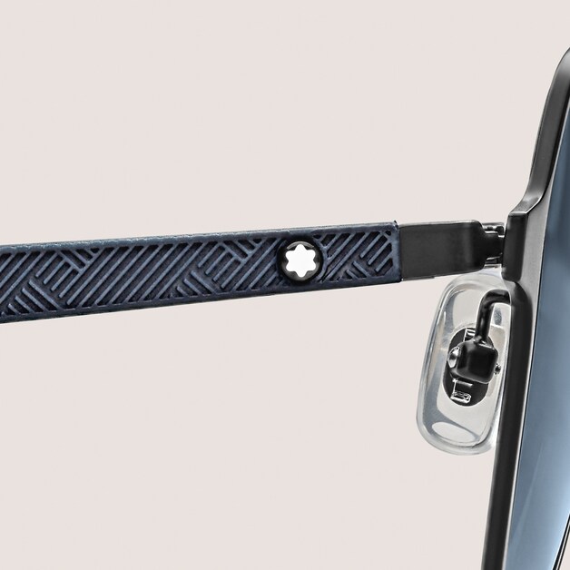 Squared Sunglasses with Black Metal Frame - 4