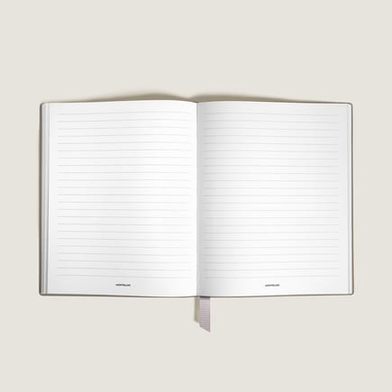 Notebook Small, Saffiano Leather, Cloudy Beige - Lined Pages