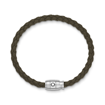 Pulsera grande, piel suave, caqui