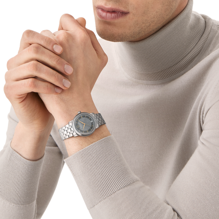 传统系列日期自动上链腕表 太空灰