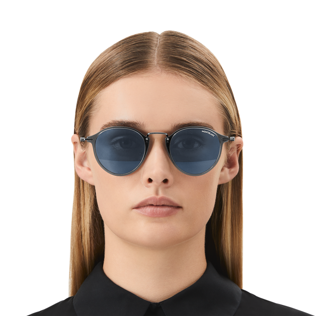 Round Sunglasses with Grey Coloured Injected Frame - 4