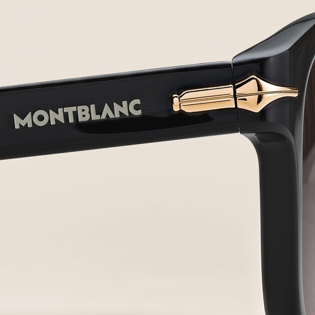 Round Sunglasses with Acetate Black Frame - 3