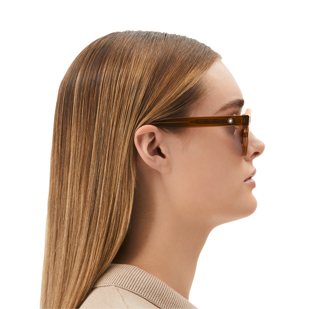 Round Sunglasses with Brown Acetate Frame - 5