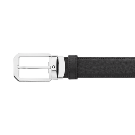 Black/brown 30 mm reversible leather belt